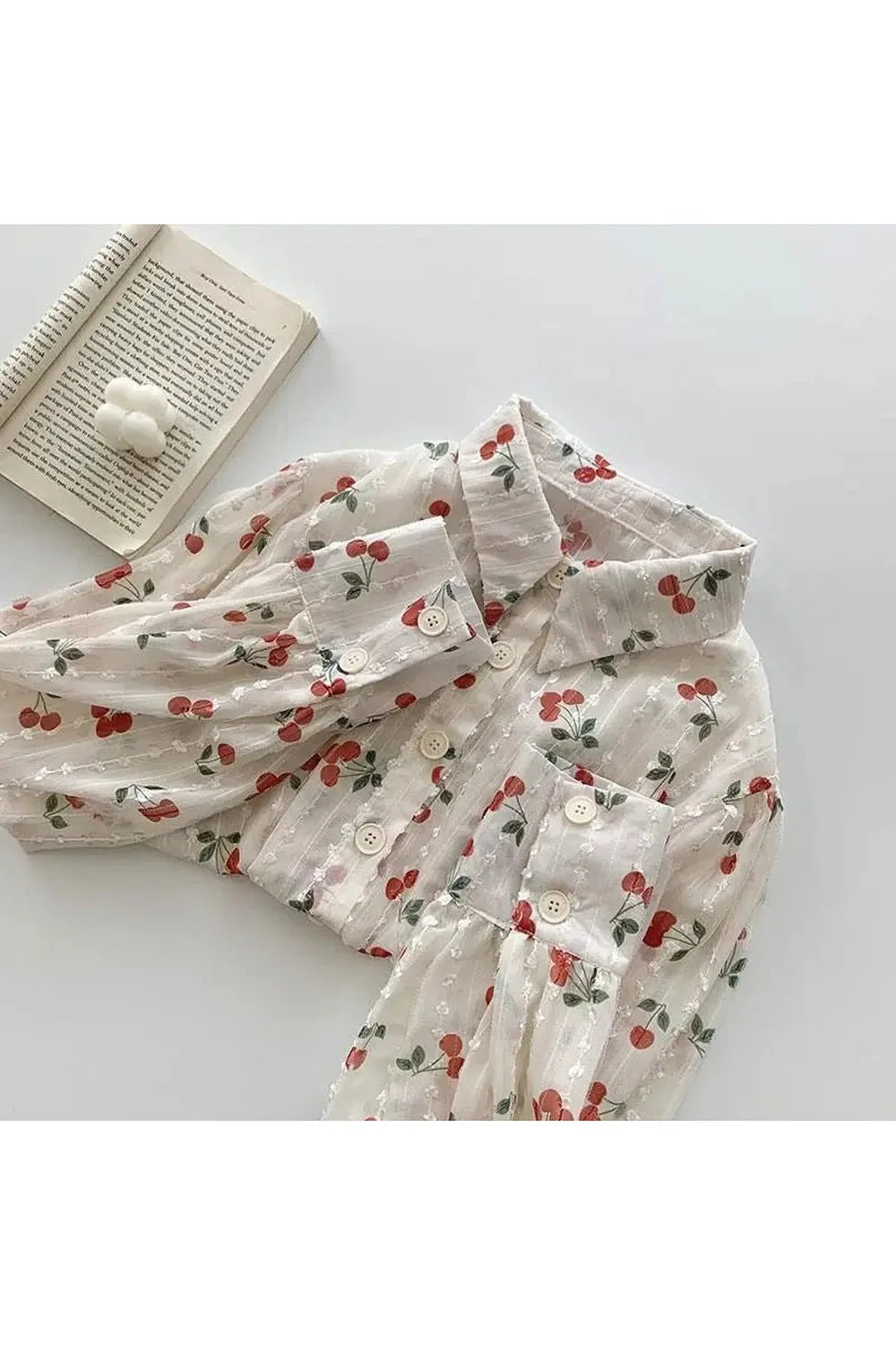 Cherry Blossom Button-Up Blouse