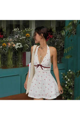 Cherry Blossom Halter Dress