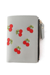 Cherry Embroidered Wallet