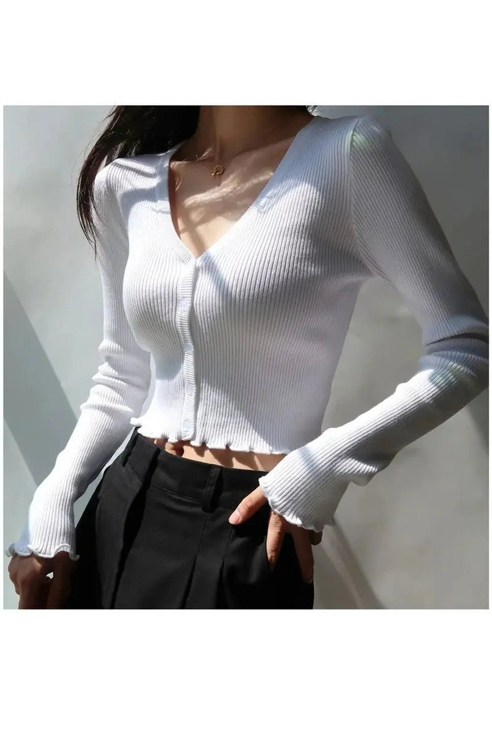 Chic Crop Cardigan Top