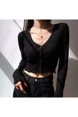 Chic Crop Cardigan Top