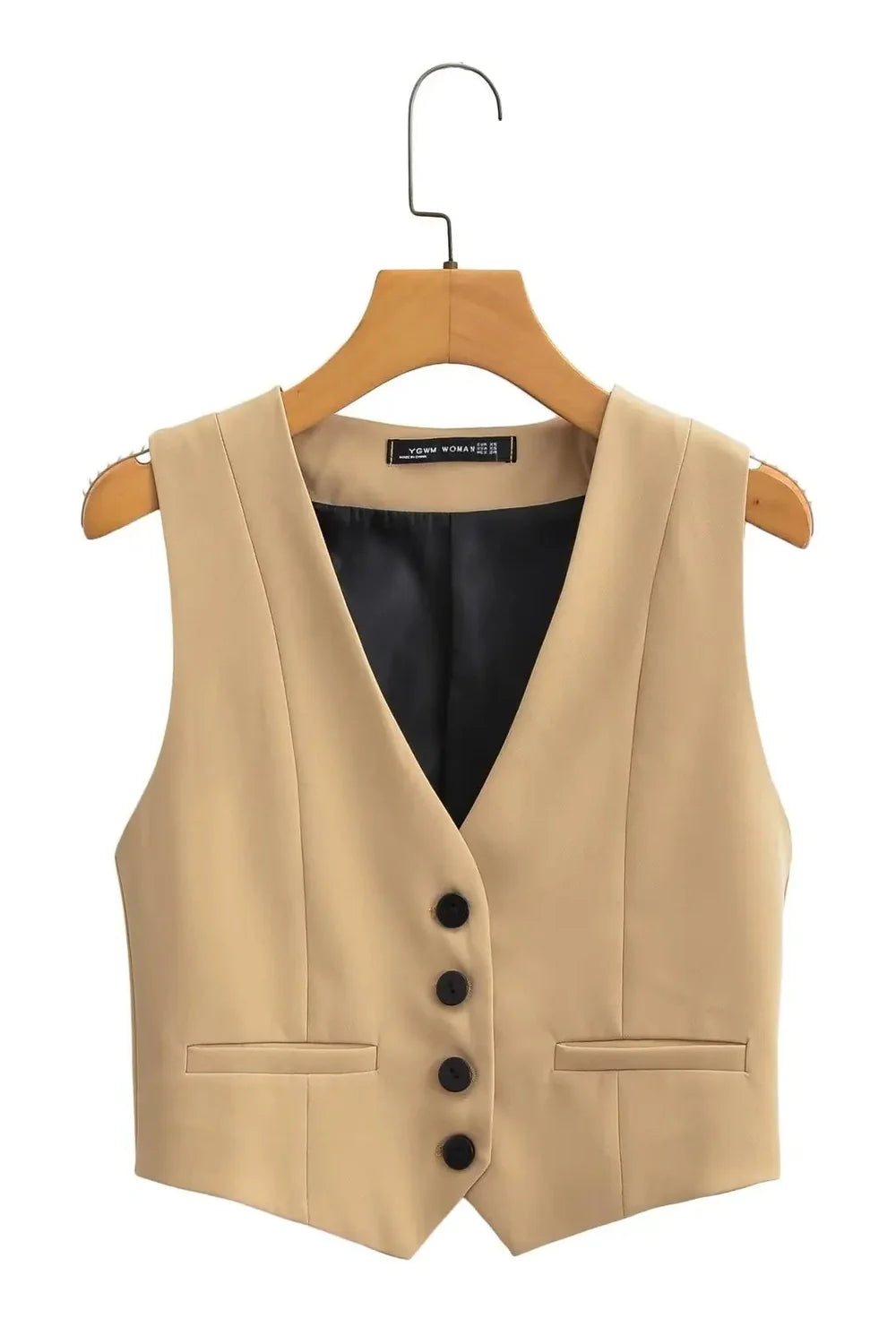 Gilet blanc chic à col en V