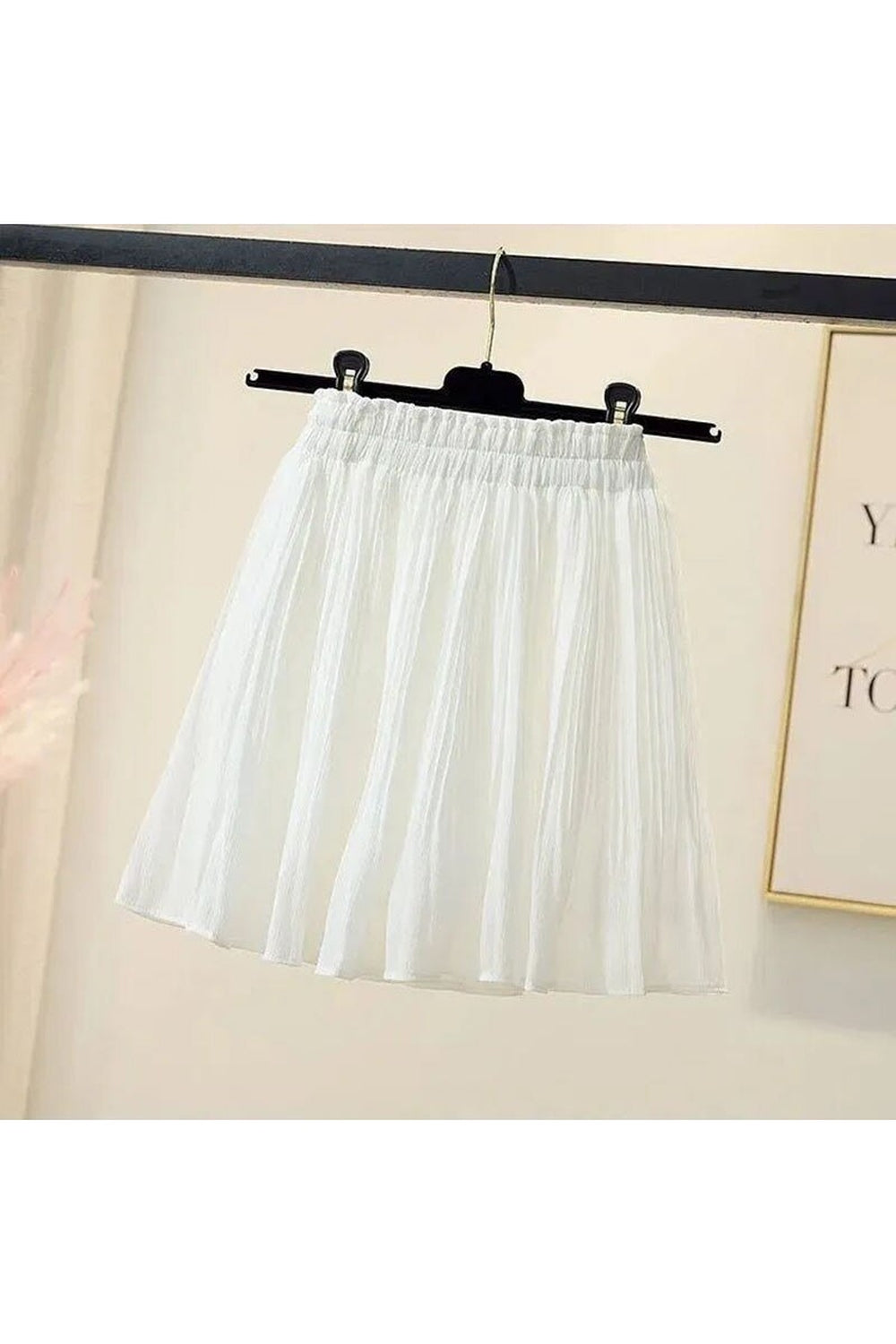 Chiffon Pleated Mini Skirt