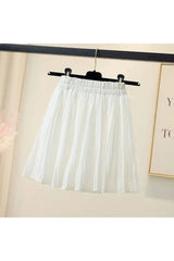 Chiffon Pleated Mini Skirt