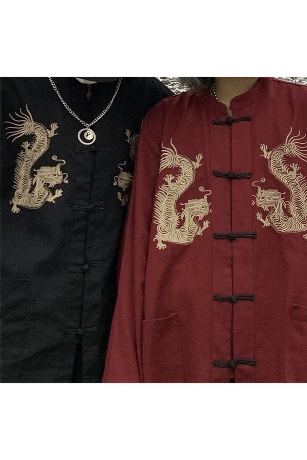 Chinese Dragon Embroidery Shirt