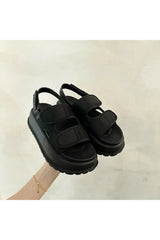 Sandalen mit klobigem Klettverschluss