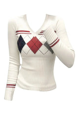 Fall Classic Argyle Knit Sweater