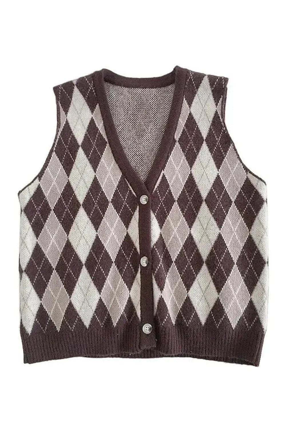 Classic Argyle Knit Vest