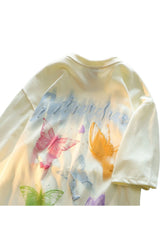 Colorful Butterfly Print T-shirt