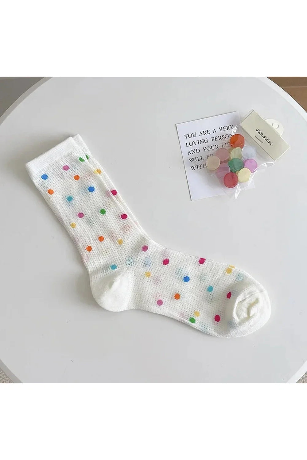 Colorful Dots Crew Socks