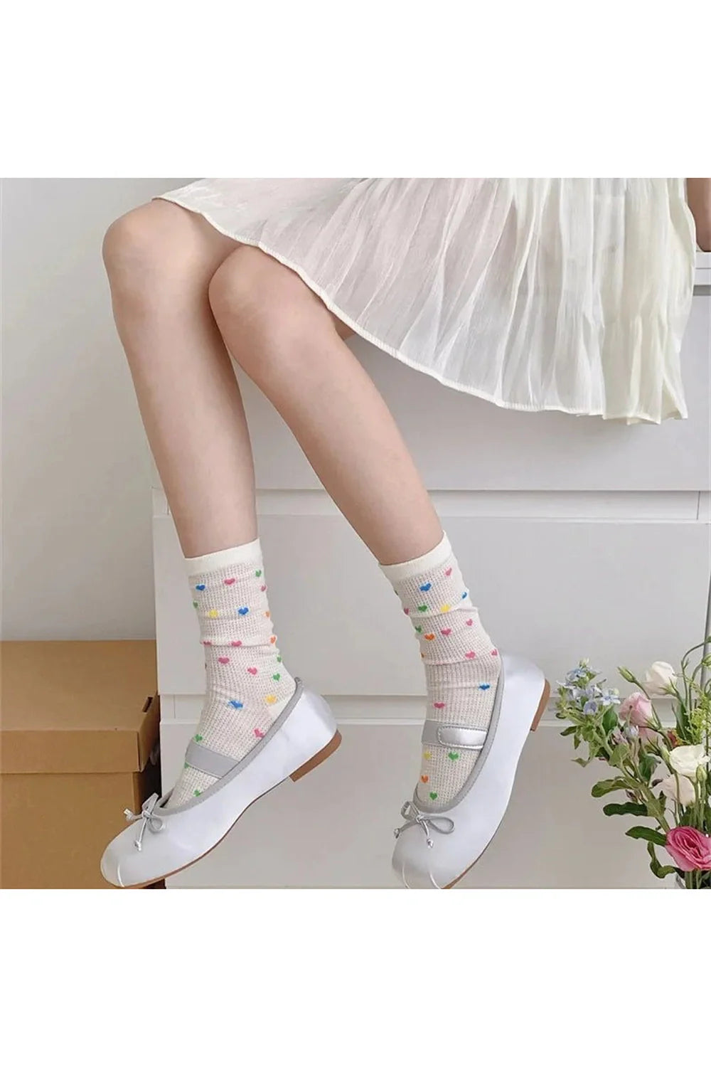 Colorful Dots Crew Socks