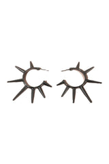 Cone Rivet Metal Hoop Earrings