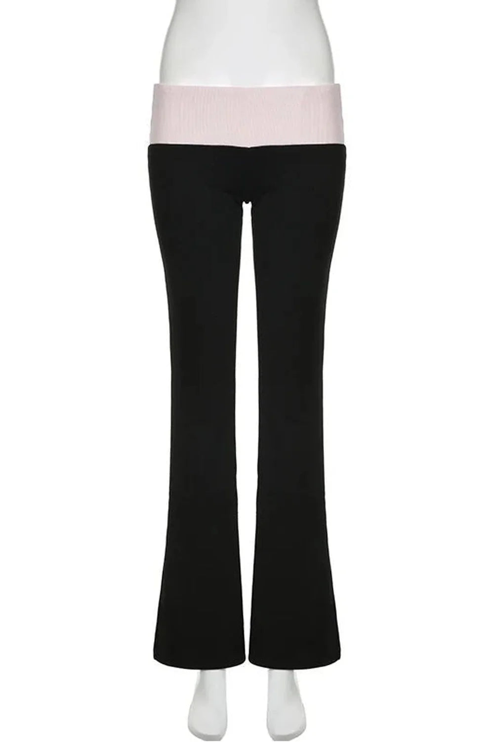 Contrast Patch Flare Pants