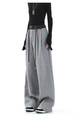 Contrast Spliced Wide Pants