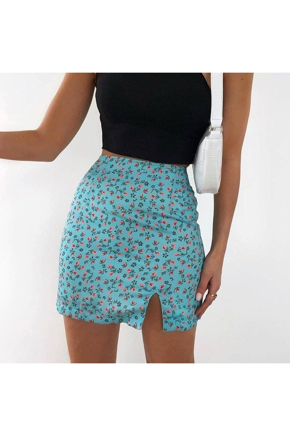 Coquette Floral Print Mini Skirt