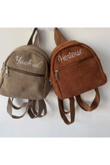 Corduroy Charm Mini Backpack