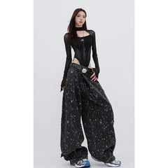 Cosmic Dust Wide-Leg Jeans