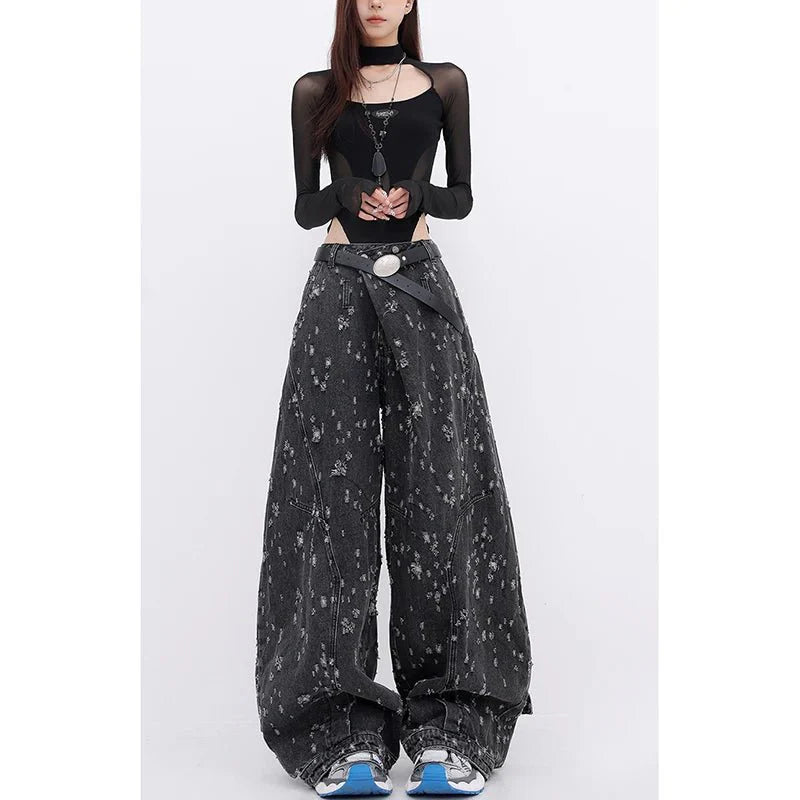 Cosmic Dust Wide-Leg Jeans