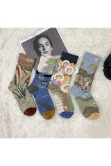 Cotton Abstract Art Socks