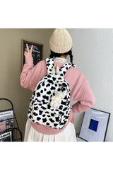 Cow Pattern Plush Backpack