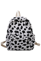 Cow Pattern Plush Backpack