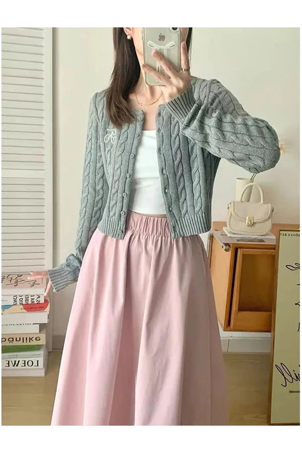 Fall Cozy Cable-Knit Buttoned Cardigan