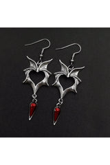 Crimson Nightshade Drops Earrings