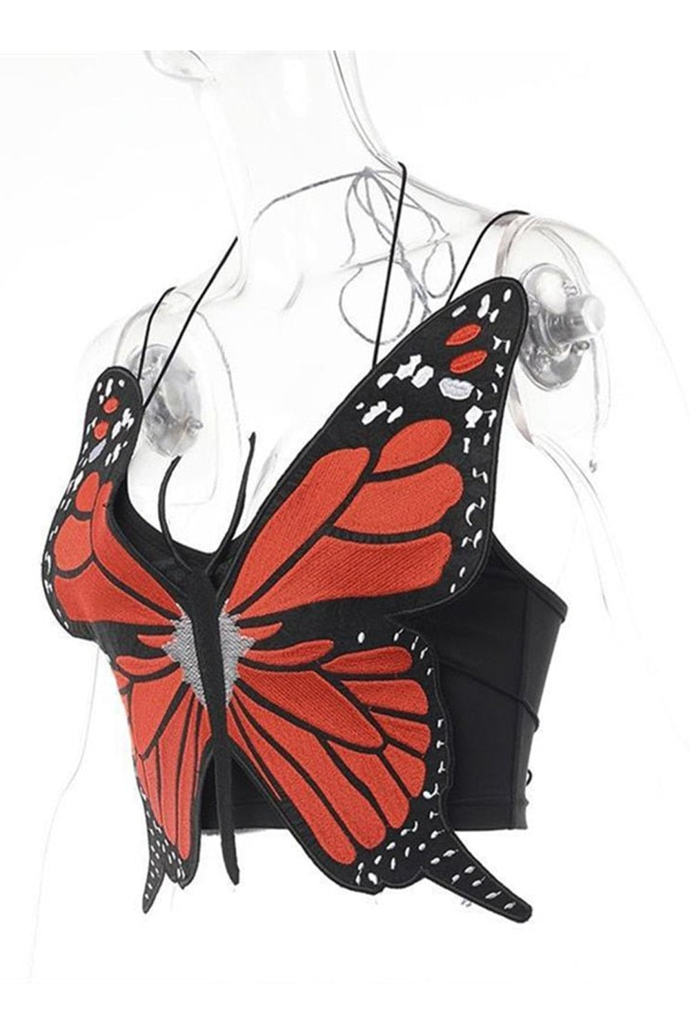 Crop Top With Butterfly Overlay