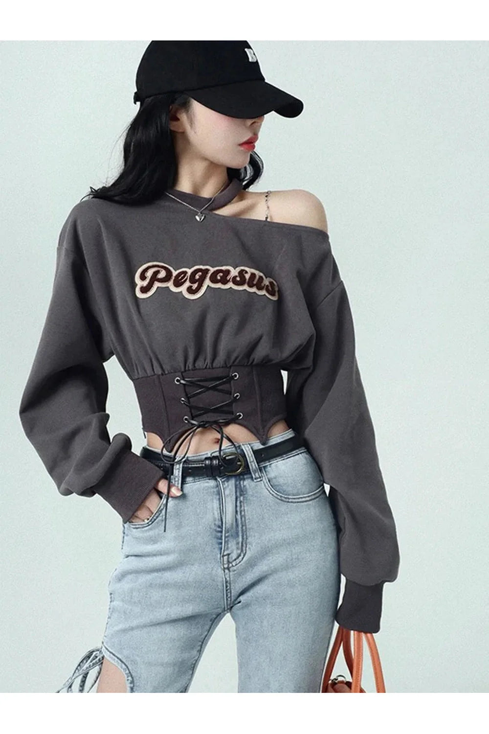 Acubi Crop Top Y2K Pullover