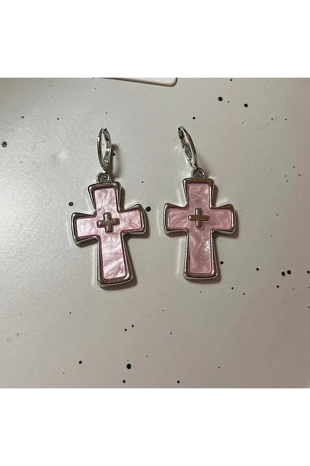 Cross Crystal Silver Earrings Gifts