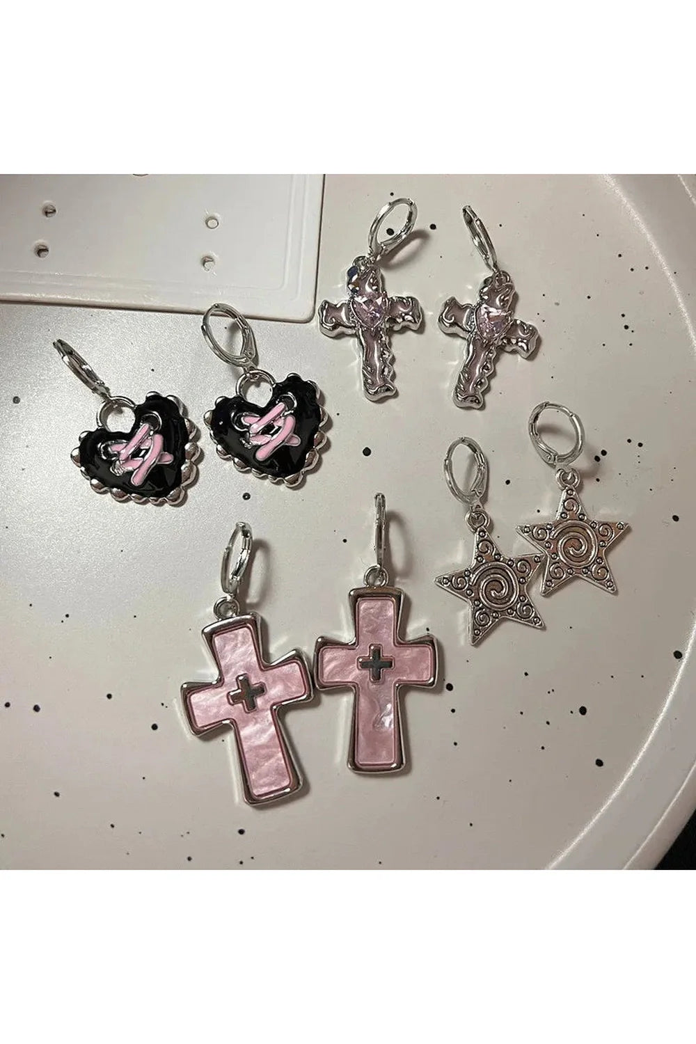 Cross Crystal Silver Earrings Gifts