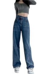 Fall Cross Waist Baggy Jeans