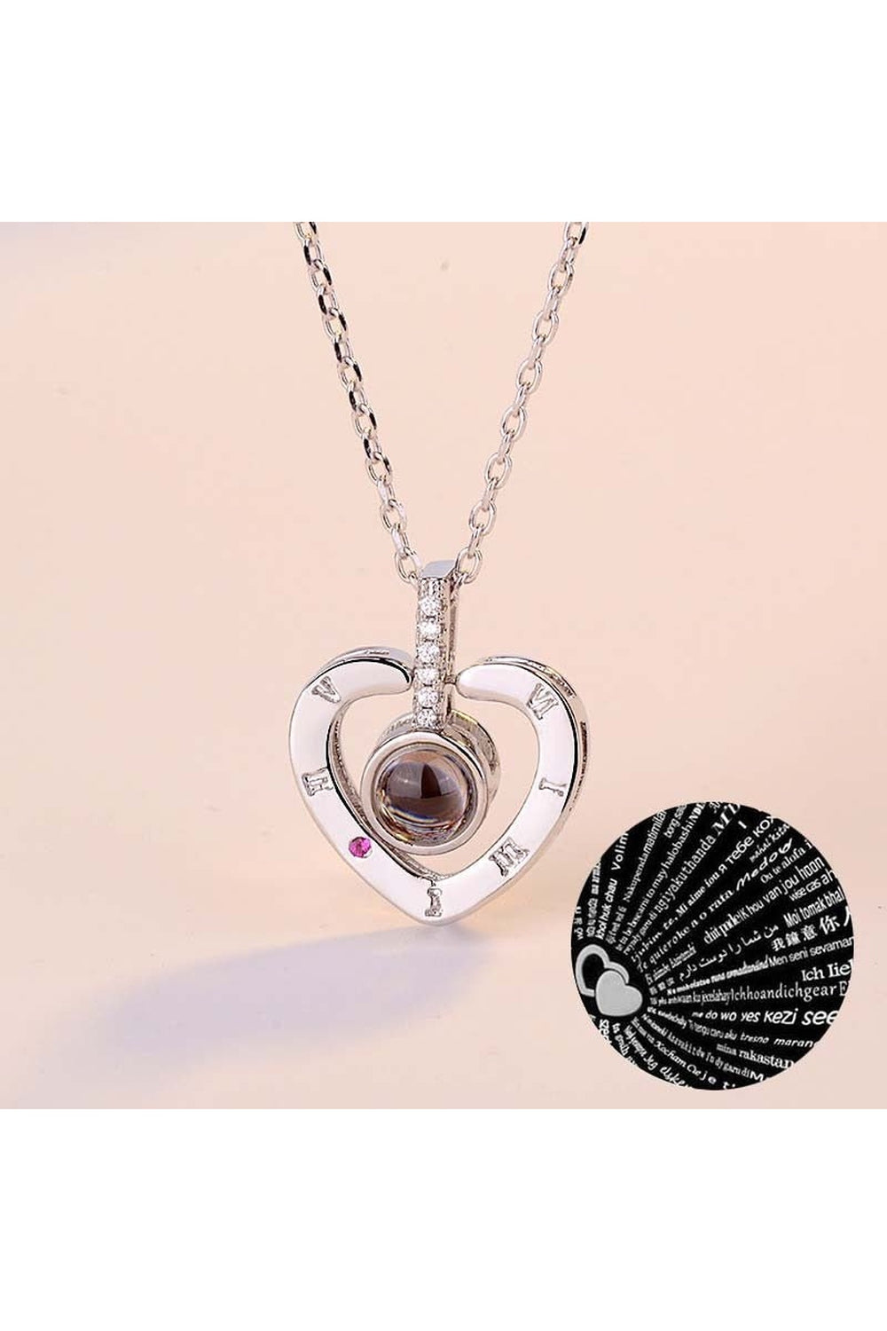 Crystal Heart Goth Alt Necklace