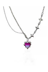 Crystal Heart Goth Alt Necklace