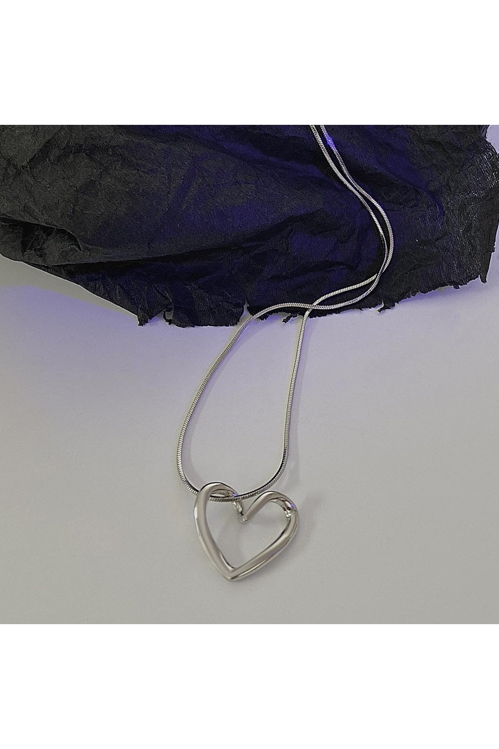 Crystal Heart Goth Alt Necklace