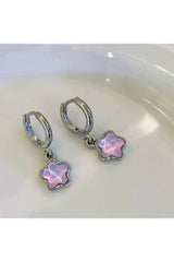 Crystal Pentagram Hoop Earrings