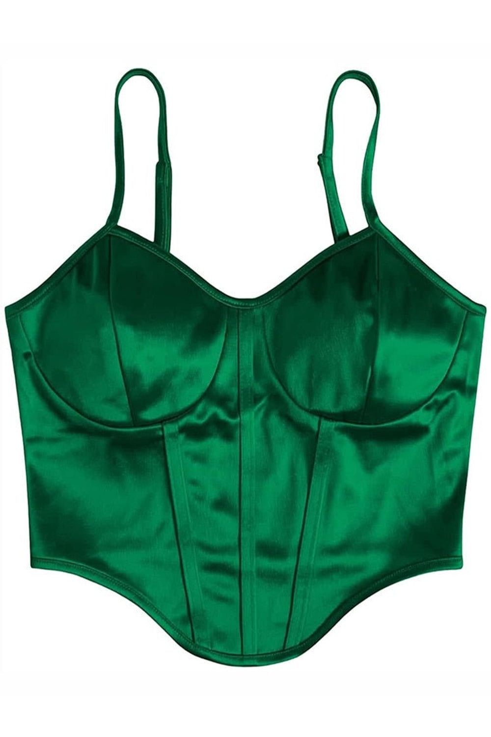 Curved Hem Satin Cami Top