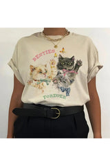 Cute Kittens Oversized Graphic T-Shirt