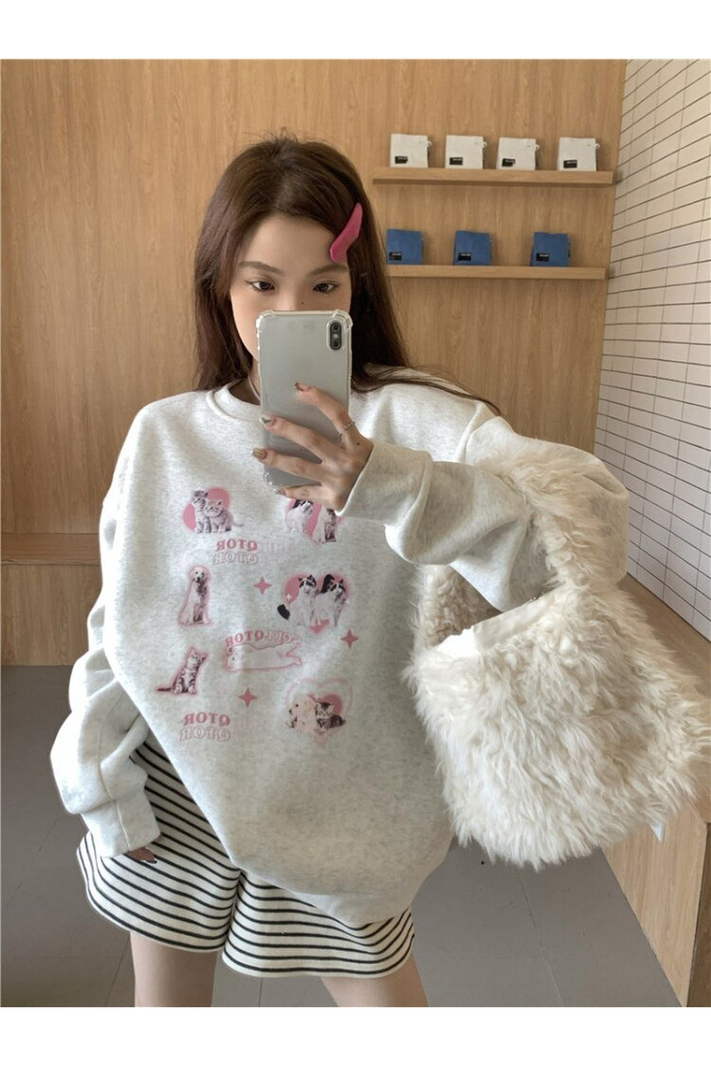 Cute Kitty Dog Sweatshirt