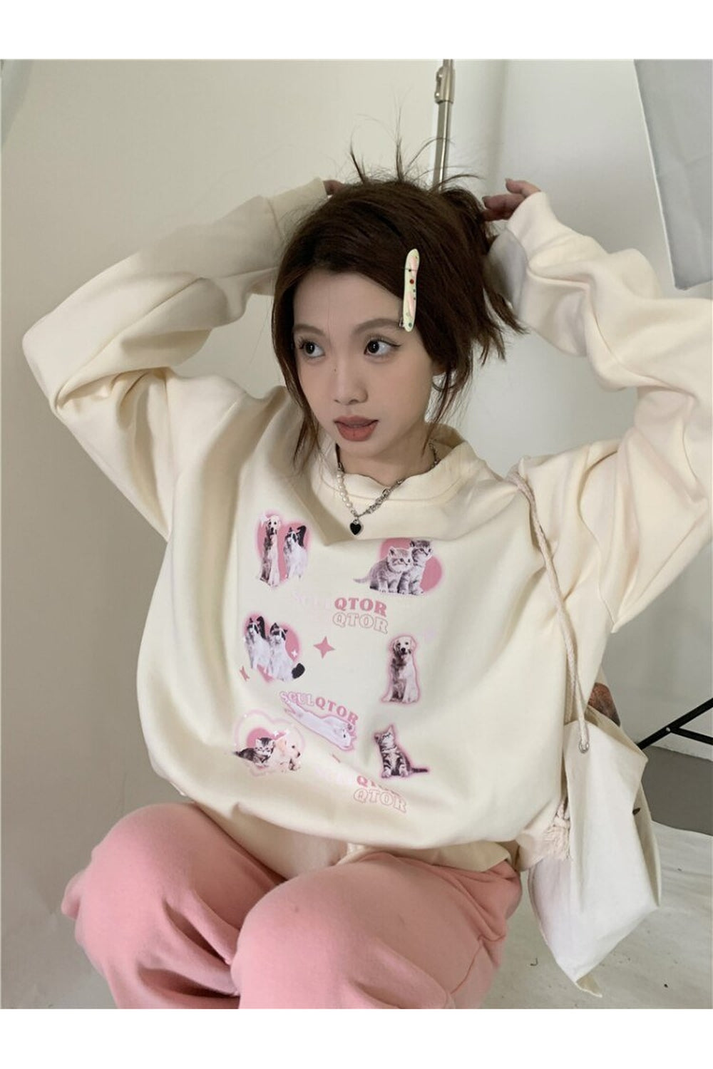 Cute Kitty Dog Sweatshirt