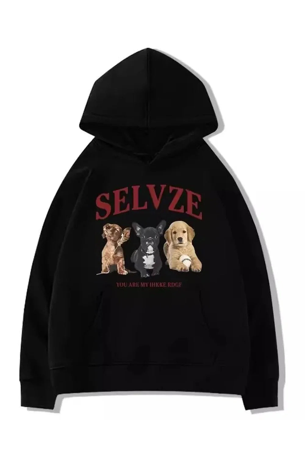 Fall Cute Puppy Graphic Hoodie