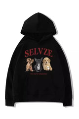 Fall Cute Puppy Graphic Hoodie