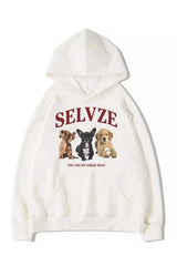 Fall Cute Puppy Graphic Hoodie