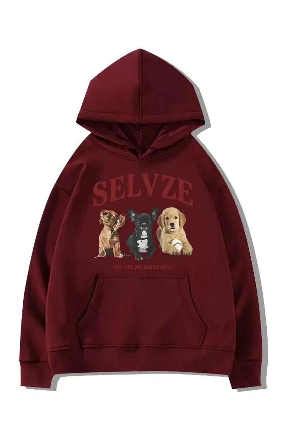 Fall Cute Puppy Graphic Hoodie