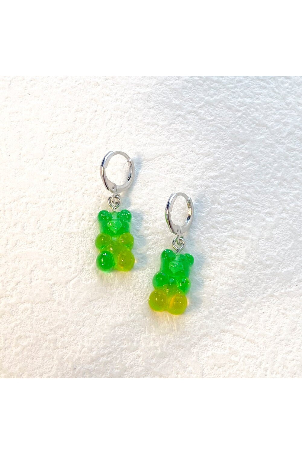 Cute Transparent Resin Bear Earrings