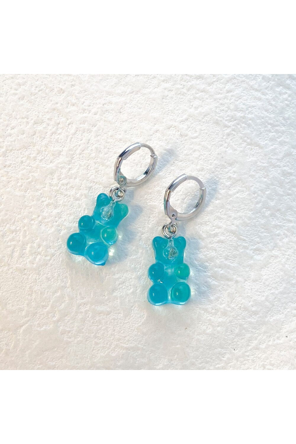 Cute Transparent Resin Bear Earrings