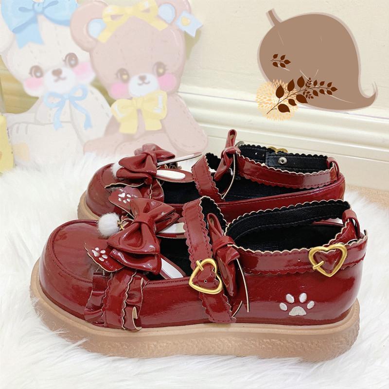 6 Colors Bunny Bow Lolita Pastel Shoes
