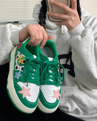 Star Dark Green Sneakers
