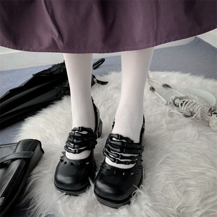 Skull Hands -Twilight Invitation- Gothic Lolita Shoes ON25