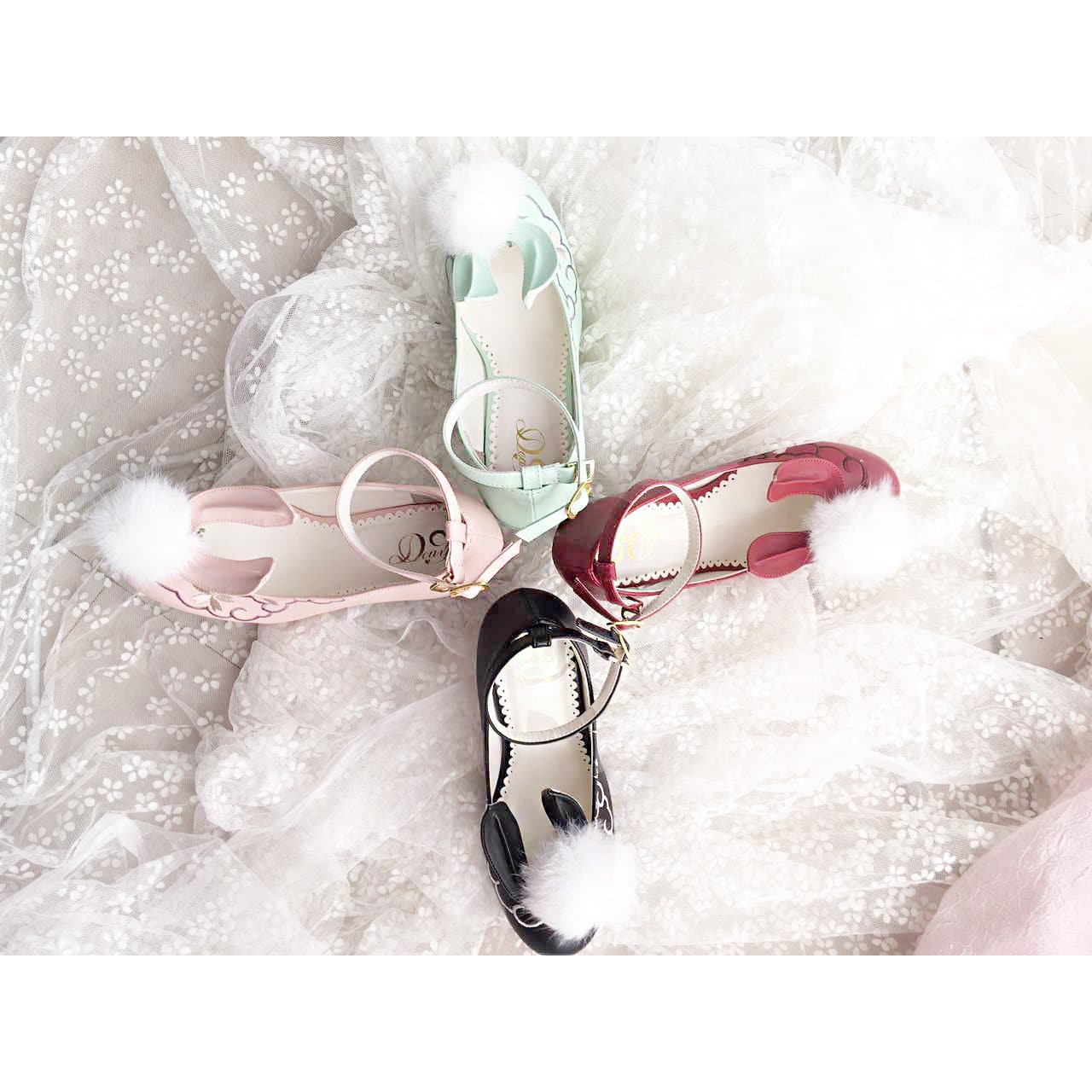 Lolita Bunny Pompom Rabbit Shoes S12882